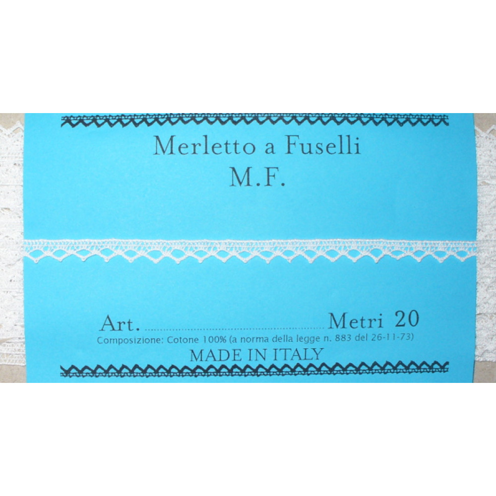 Art. 145 - Merletto a Fuselli - Bianco - Altezza 0,8 cm